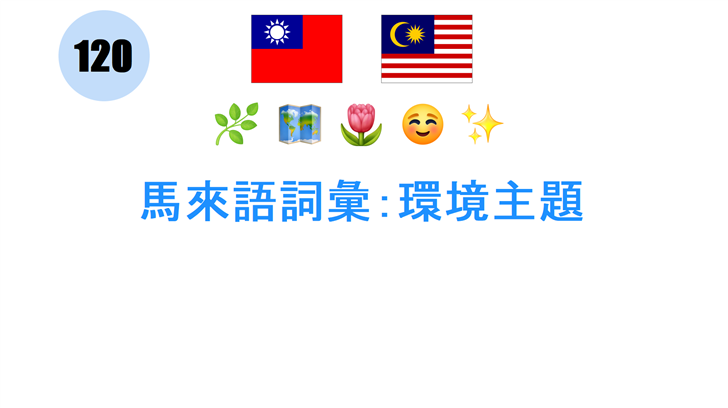 馬來語詞彙：環境主題